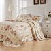 Greenland Home Fashions Antique Rose 100% Cotton Pieced Frame Reversible Bedspread Set