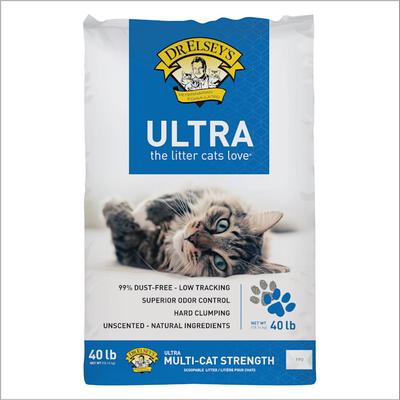 Dr. Elsey's Ultra Clumping Clay Multi-Cat Litter, 40 lbs.