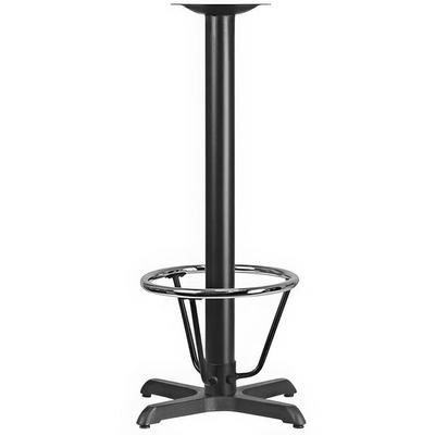 Flash Furniture 22" x 22" Bar Height Table Base with 3" Column and Foot rest