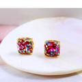 Kate Spade Jewelry | Kate Spade Sparkle Sequins Glitter Square Rhinestone Candy Color New Earrings | Color: Pink/Silver | Size: Os