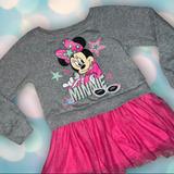 Disney Shirts & Tops | Disney Minnie Mouse Girl’s Tutu Sweatshirt Size 6x | Color: Gray/Pink | Size: 6xg