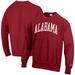 Men's Champion Crimson Alabama Tide Big & Tall Reverse Weave Fleece Crewneck Pullover Sweatshirt