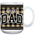 Purdue Boilermakers 15oz. Buffalo Plaid Father's Day Mug