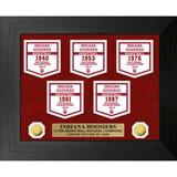 Highland Mint Indiana Hoosiers 5-Time Basketball National Champions 18'' x 22'' Deluxe Gold Coin Banner Collection