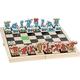 Vilac - Keith Haring Chess Game, Themed Chess Game, Foldable Chess, Wooden Chess Pieces, Travel Games, Multi coloured