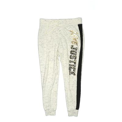 Justice Active Sweatpants - Elastic: White Sporting & Activewear - Size 14