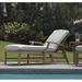 Summer Classics Croquet 66.5" Long Reclining Single Chaise w/ Cushions Wood/Solid Wood in Brown/White | 37 H x 29.5 W x 66.5 D in | Outdoor Furniture | Wayfair