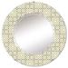 East Urban Home Beige Geometric Crosses & Squares - Patterned Wall Mirror Round Metal | 32 H x 32 W x 0.24 D in | Wayfair