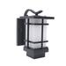 Red Barrel Studio® Outdoor Iron Wall Light Sconce Glass/Metal in Black/White | 13 H x 6 W x 6 D in | Wayfair B07F1306D4154303B5320ED03787ACCD