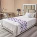 Red Barrel Studio® Red Barrel StudioÂ® Floral Bed Runner, Foliage Leaves In Purple Tones Soft Leafage Vintage Abstract Nature Plants | Wayfair