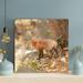 Loon Peak® Brown Fox On Brown Rock During Daytime 1 - 1 Piece Square Graphic Art Print On Wrapped Canvas in Black/Brown/Yellow | Wayfair