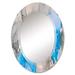 East Urban Home Blue & Grey Luxury Abstract Fluid Art II - Modern Wall Mirror in White | 36 H x 24 W x 0.24 D in | Wayfair