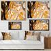 Orren Ellis Brown Orange White & Grey Marble Art - Modern Canvas Wall Art Print Metal in Brown/Orange | 32 W in | Wayfair