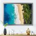 Rosecliff Heights Aerial View Of Sea & Turquoise Beach - Nautical & Coastal Canvas Wall Art Print Metal in Blue/Green | 24 H x 32 W in | Wayfair