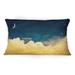 East Urban Home Yellow Clouds On A Dark Blue Sky -1 Traditional Printed Throw Pillow Polyester/Polyfill blend | 12 H x 20 W x 5 D in | Wayfair