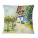 East Urban Home House Close To Vineyard - Country Printed Throw Pillow Polyester/Polyfill blend | 18 H x 18 W x 5 D in | Wayfair