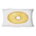 East Urban Home Yellow Donut On White -1 Casual Printed Throw Pillow Polyester/Polyfill blend | 12 H x 20 W x 5 D in | Wayfair