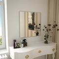 INLIFE Miroir de salle de bain miroir mural carré 60 x 60 cm Verre