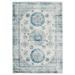 Nyria Machine Washable Medallion Blue/ Light Gray Area Rug