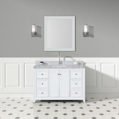 Randolph Morris Atwell 48 Inch Modern Console Vanity with Rectangular Undermount Sink - White RM18-488WH-SWH