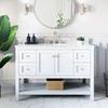 Randolph Morris Bristol 48 Inch Modern Console Vanity with Oval Undermount Sink - White RM12-488WH-RWH