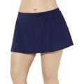 Plus Size Women's Chlorine Resistant A-line Swim Skirt by Swimsuits For All in Navy (Size 18)