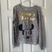 Disney Sweaters | Forever 21 Disney Minnie Mouse Gold Grey Floral Pullover Crew Neck Sweatshirt S | Color: Gold/Gray | Size: S