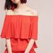 Anthropologie Tops | Anthropologie Holding Horses Off The Shoulder Red Festival Top Women Size Small | Color: Red | Size: S