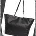 Rebecca Minkoff Bags | New Black Pure Pebbled Leather Tote Bag With Chain Trim Long Straps By Rebecca | Color: Black/Silver | Size: Medium Tote