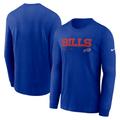 Men's Nike Royal Buffalo Bills Sideline Infograph Lock Up Performance Long Sleeve T-Shirt
