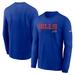 Men's Nike Royal Buffalo Bills Sideline Infograph Lock Up Performance Long Sleeve T-Shirt