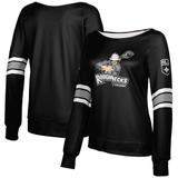Girls Youth Epoch Lacrosse Black Calgary Roughnecks Boat Neck Pullover Sweatshirt