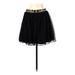 Say Yes To The Dress Formal A-Line Skirt Mini: Black Solid Bottoms - Women's Size 7