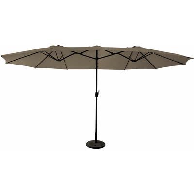 Happy Garden - Parasol double 2,7x4,6m linai taupe - brown