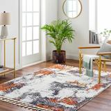 Shep 5'3" x 7' Lambswool/Black White/Dark Brown/Dark Beige/Smoke/White/Gray/Black/Burnt Orange/Burgundy/Amber/Mustard Area Rug - Hauteloom