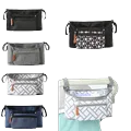 Sac à couches multi-poches pour poussette de bébé universel résistant à l'usure porte-gobelet