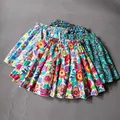 Jupe d'été pour adolescentes Mini jupe plissée avec imprimé Floral vêtements pour enfants de 12
