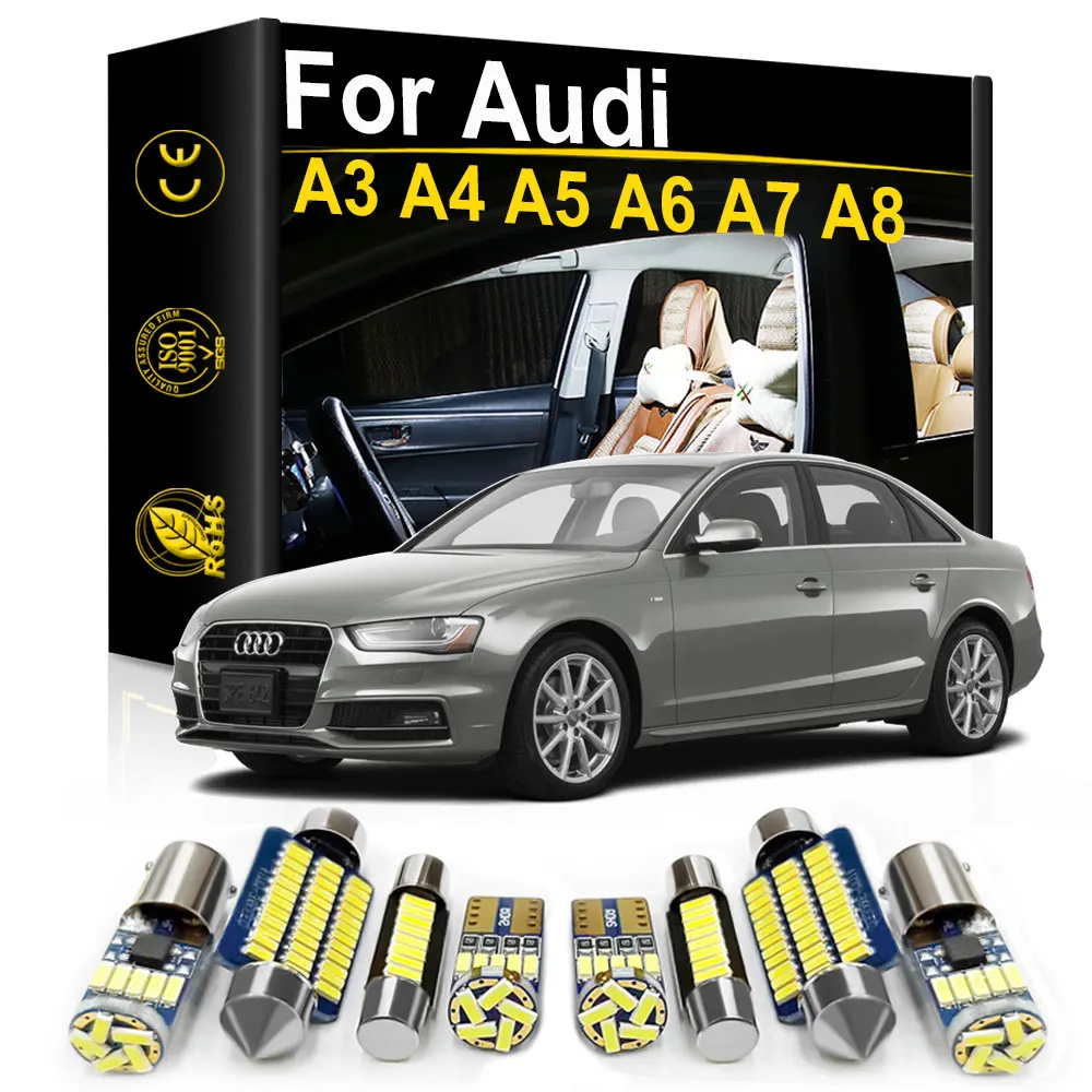 Éclairage intérieur LED Canbus pour Audi, Audi A3 8L 8V 8P A4 B5 Gods B7 B8 A5 8T Horizon C5 C6 C7 A7 A8 wiches D3 1996 1998 2003 2007 2008 2017 2021