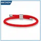 MKENjazz-Bracelet de ULde Milan minimaliste pour hommes et femmes réglable rouge distance bijoux