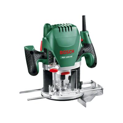 Bosch - Oberfräse pof 1200 ae (1200 Watt, Spannzangen, Fräser (8 mm), Parallelanschlag,