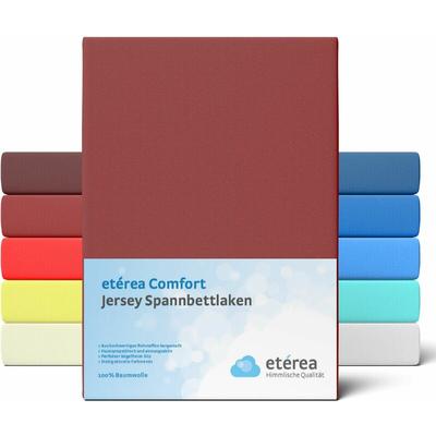 etérea Comfort Jersey Spannbettlaken Bordeaux, 60x120 cm - 70x140 cm