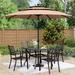 10ft 3 Tiers Vented Patio Outdoor Umbrella with Auto-tilt and Crank Lift