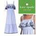 Kate Spade Dresses | Kate Spade Broome Street Daisy Dress Embroidered Sz Medium Brand New | Color: Blue | Size: M