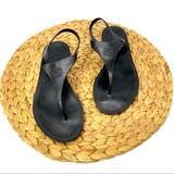 Gucci Shoes | Gucci Logo Gladiator Black Rubber Jelly Thong Sandals Ladies 7.5 | Color: Black | Size: 7.5