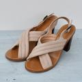 J. Crew Shoes | J Crew Marcie Suede Sandals In Sandy Brown, Size 8 | Color: Cream | Size: 8