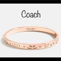 Coach Jewelry | Coach Kissing C Hinged Rose Gold Bracelet | Color: Gold/Pink | Size: Os