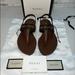 Gucci Shoes | Gucci Nylon Web Lifford Jakarta Sandals 35 | Color: Brown/Green | Size: 5