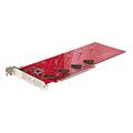 StarTech Quad M.2 PCIe Adapterkarte, PCI Express 4.0 x16 auf Vierfach NVMe oder AHCI M-Key SSDs, 7, 8GBit/s je Laufwerk, Bifurkation erforderlich, Windows/Linux kompatibel (QUAD-M2-PCIE-CARD-B), Red