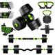 RiVo-Fit 20kg 6in1 Dumbbells Weights Set Adjustable Dumbbell Weight Workout Exercise Training Barbell Kettlebell Push ups Ab Roller Fitness Hand Wraps