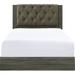 ClickDecor Kenton Panel Bed Frame w/ Diamond Tufted Headboard Upholstered/Polyester in Gray | 57.87 H x 57.87 W x 83.07 D in | Wayfair FUBD10041B